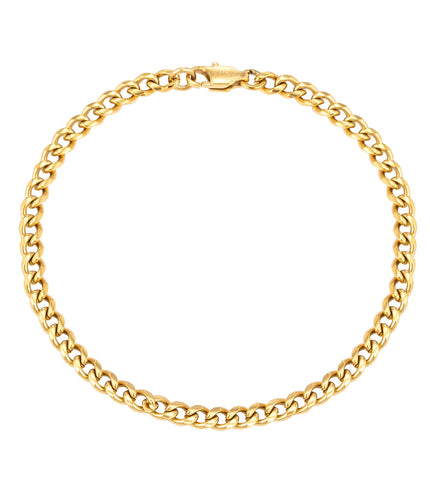 Cuban Bracelet 4mm | Gold
