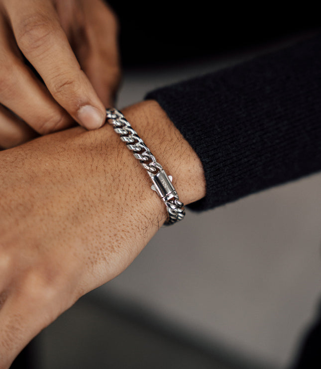 Cuban Bracelet 8mm | Silver