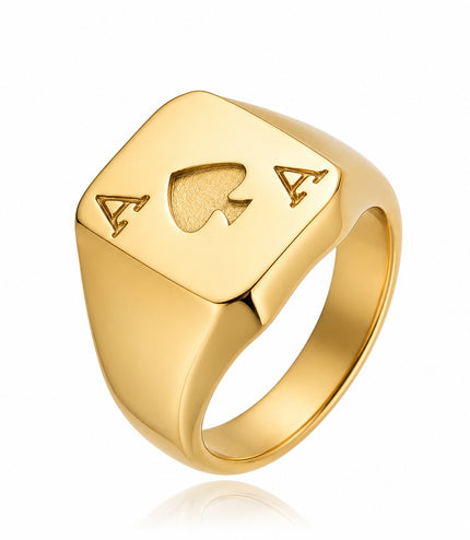 ACE OF SPADE RING | GOLD