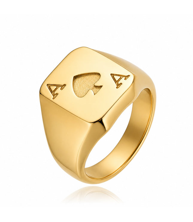 ACE OF SPADE RING | GOLD