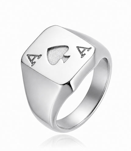 ACE OF SPADE RING | SILVER