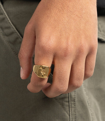 Ace of Spade Ring | Gold