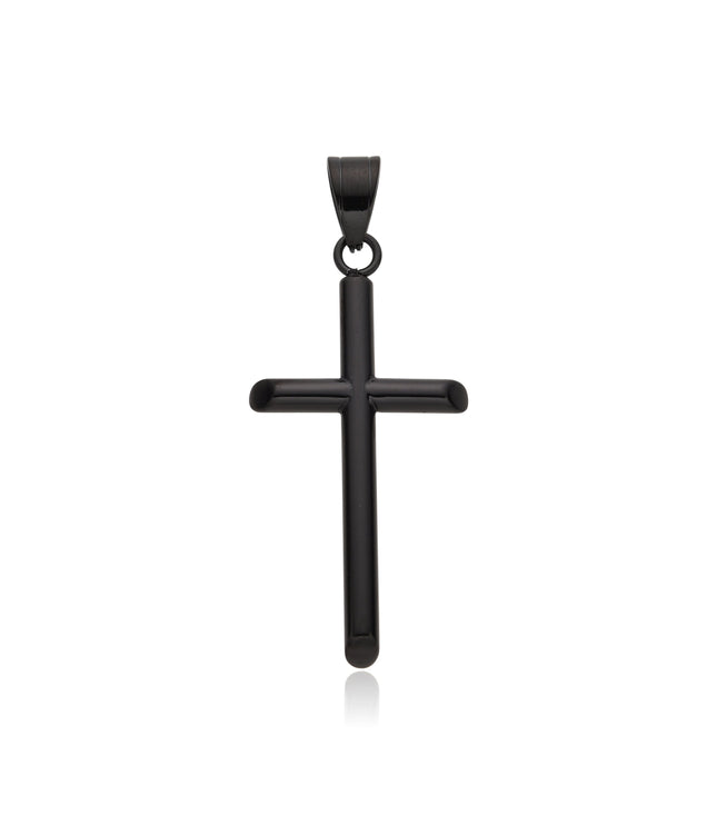 BASIC CROSS PENDANT | BLACK