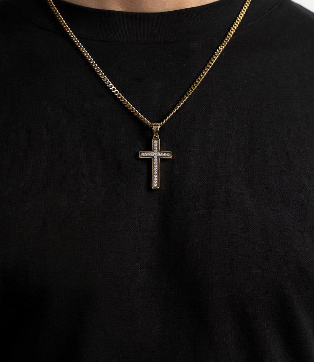 Caspian Cross Pendant | Gold