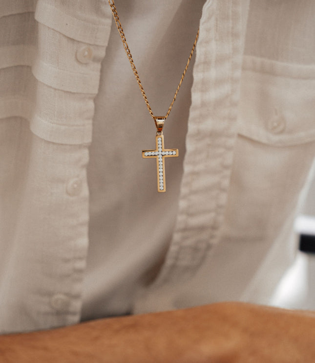 Caspian Cross Pendant | Gold