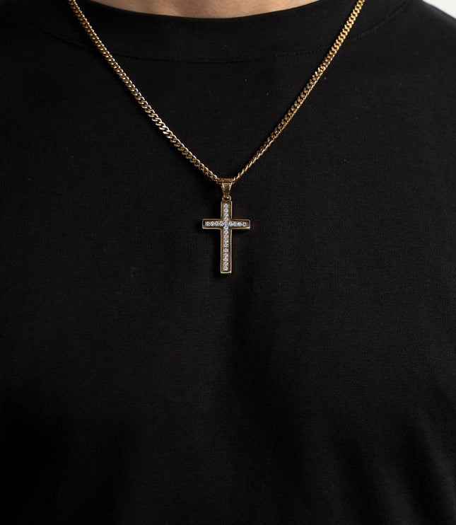 Caspian Cross Pendant | Gold