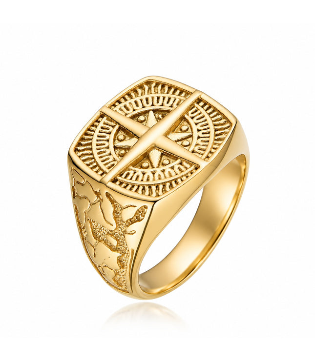 COMPASS RING | GOLD