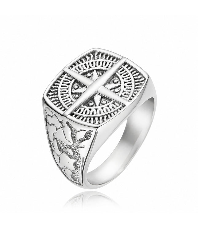 COMPASS RING | SILVER