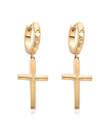 CROSS EARRINGS | GOLD