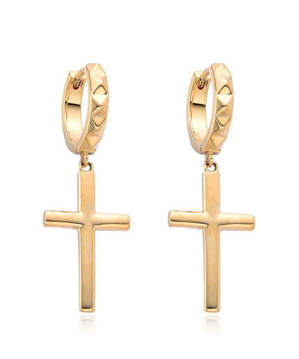 CROSS EARRINGS | GOLD