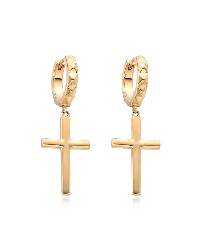 CROSS EARRINGS | GOLD