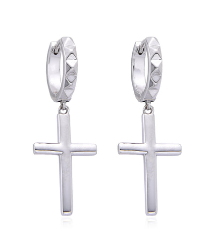 CROSS EARRINGS | SILVER