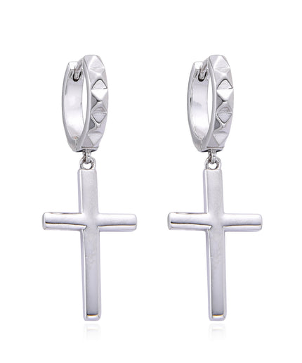 CROSS EARRINGS | SILVER