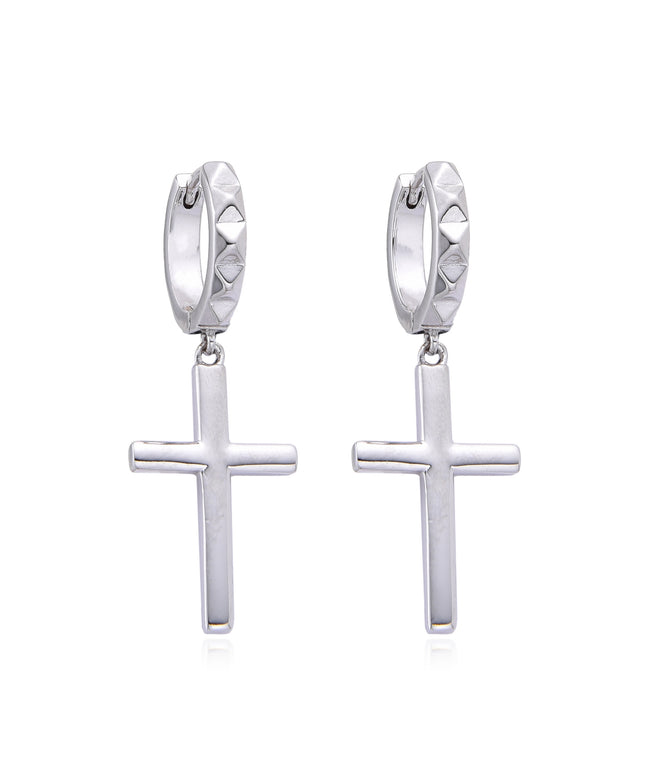 CROSS EARRINGS | SILVER