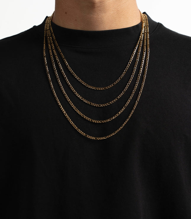 Figaro Chain 3mm | Gold