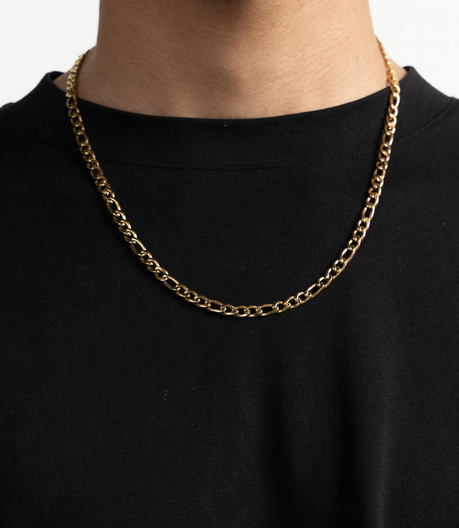 Figaro Chain 5mm | Gold