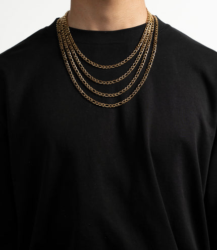 Figaro Chain 5mm | Gold