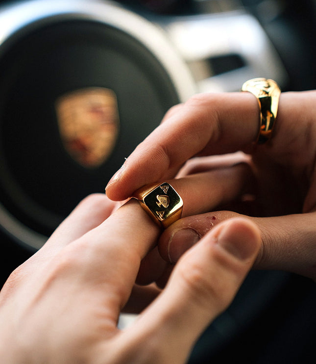 ACE OF SPADE RING | GOLD