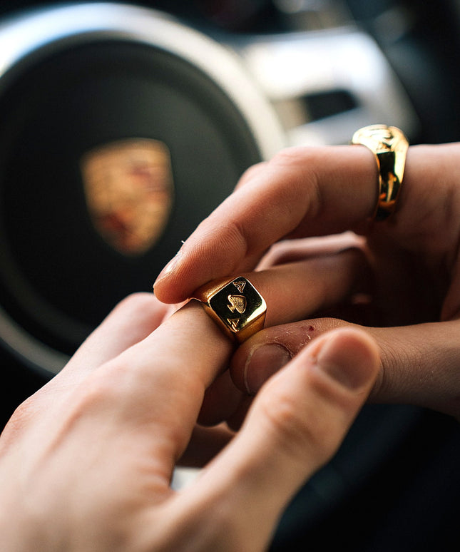 ACE OF SPADE RING | GOLD