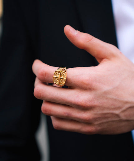 COMPASS RING | GOLD