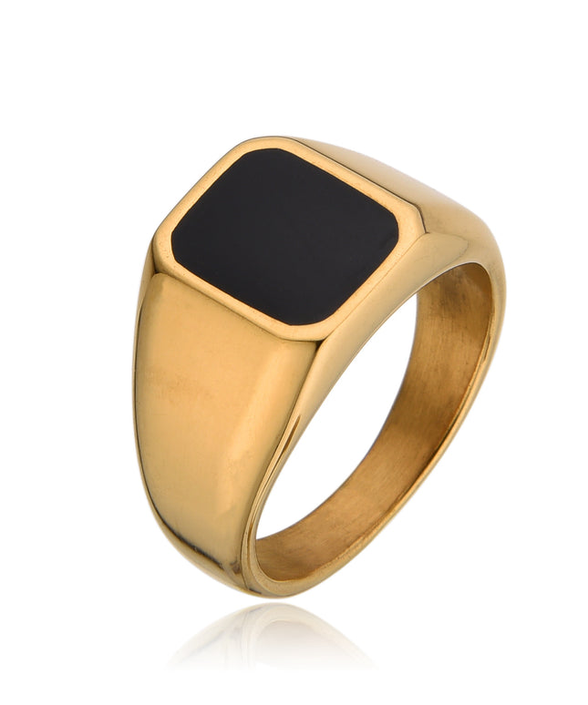 ONYX SIGNET RING | GOLD