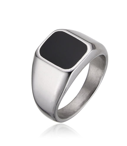 ONYX SIGNET RING | SILVER