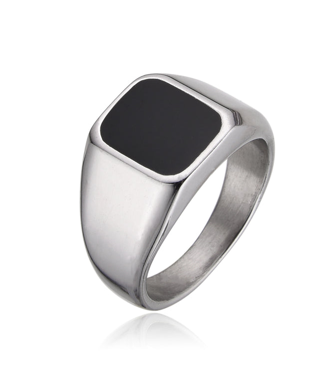 ONYX SIGNET RING | SILVER