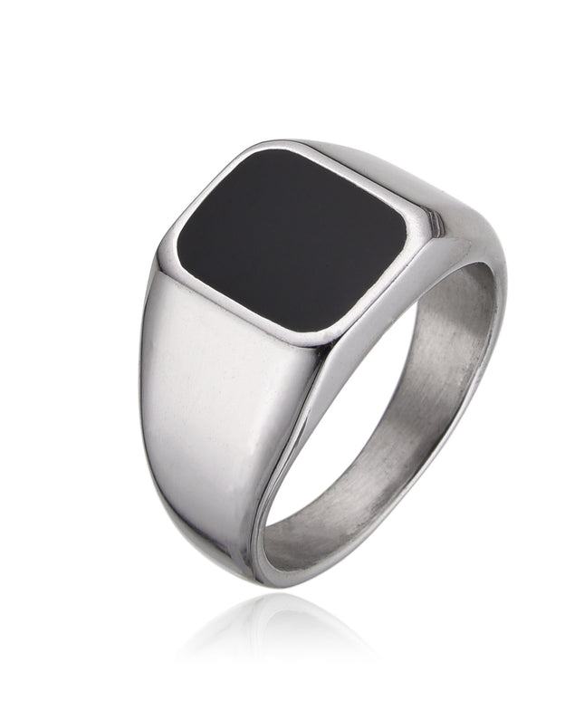 ONYX SIGNET RING | SILVER