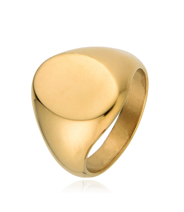 OVAL SIGNET RING | GOLD