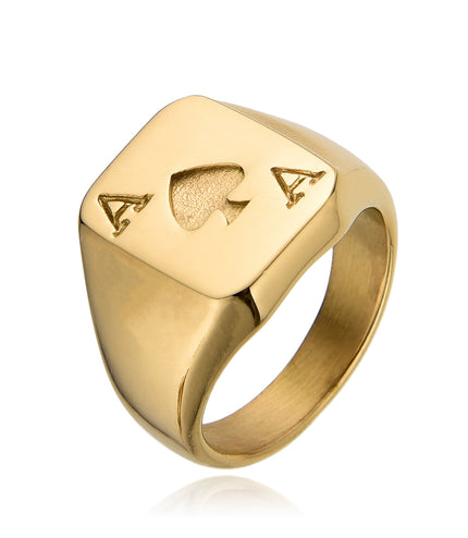 ACE OF SPADE RING | GOLD