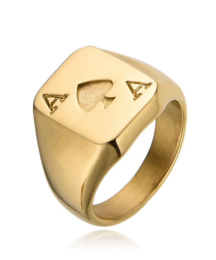 ACE OF SPADE RING | GOLD