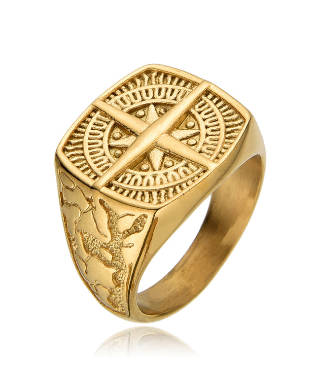 COMPASS RING | GOLD