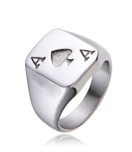 ACE OF SPADE RING | SILVER