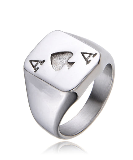 ACE OF SPADE RING | SILVER