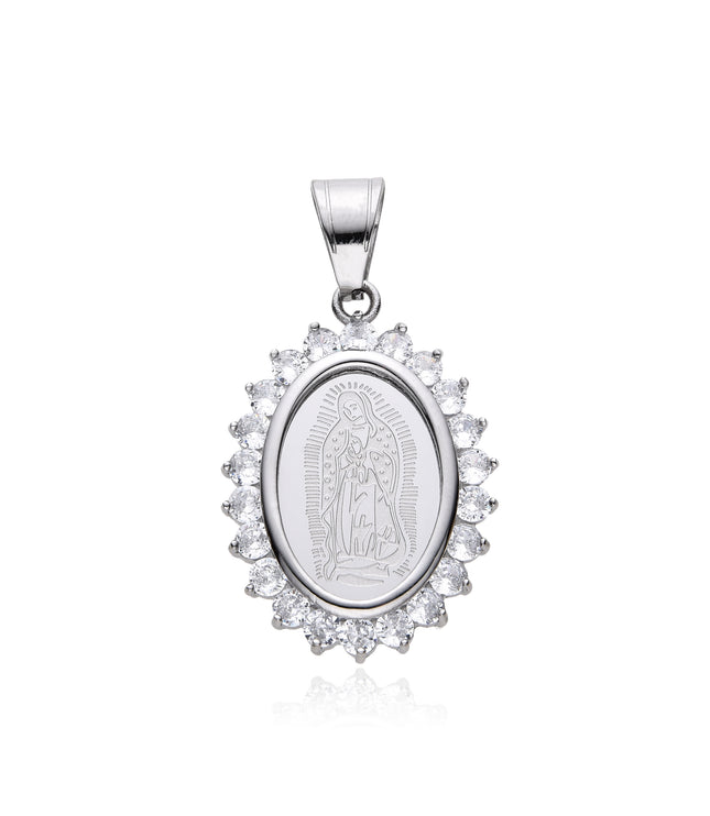 ICED ST MARY PENDANT | SILVER