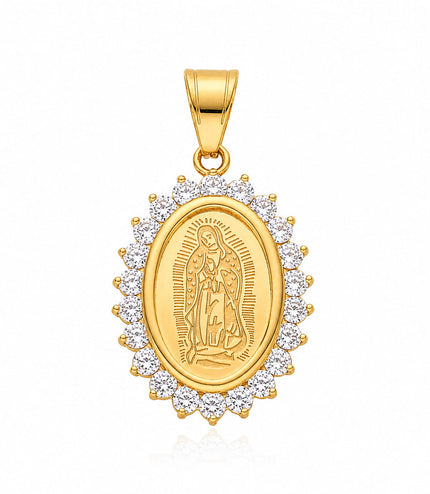 Virgin Mary Pendant | Gold