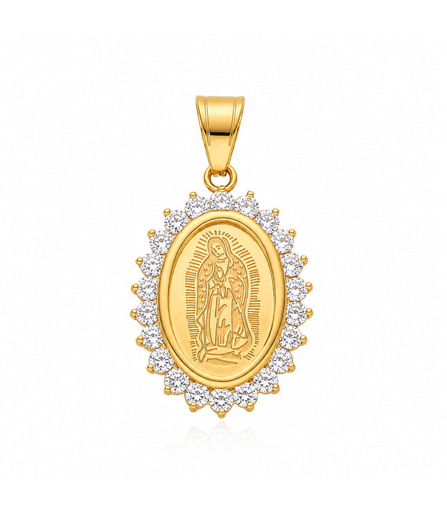 Virgin Mary Pendant | Gold