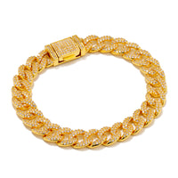 Iced Out Cuban Bracelet 8mm | Gold