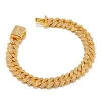 Iced Out Cuban Bracelet 9mm | Gold