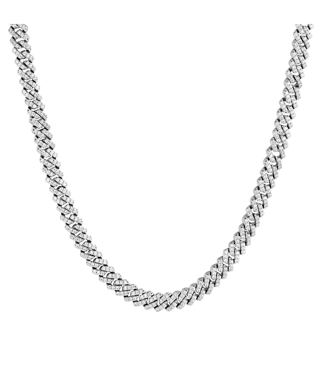 ICED OUT CUBAN CHAIN 6mm | SILVER