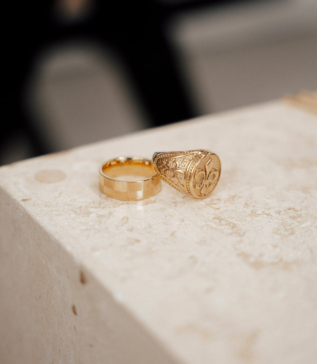 Checkers Ring | Gold
