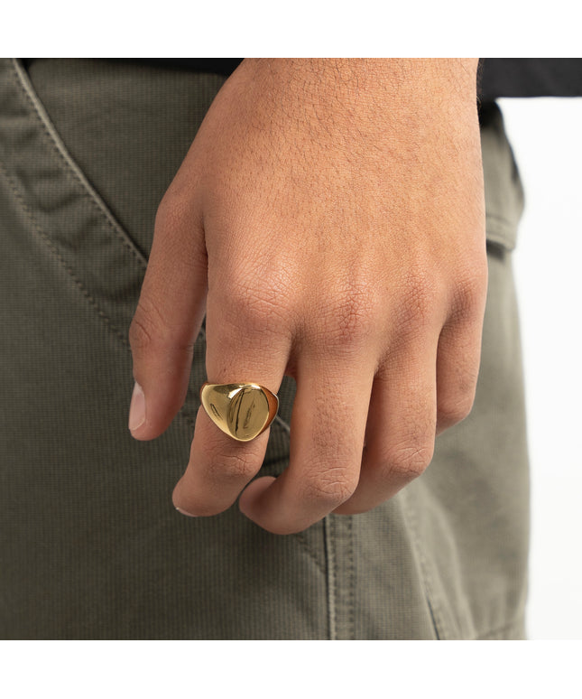 OVAL SIGNET RING | GOLD