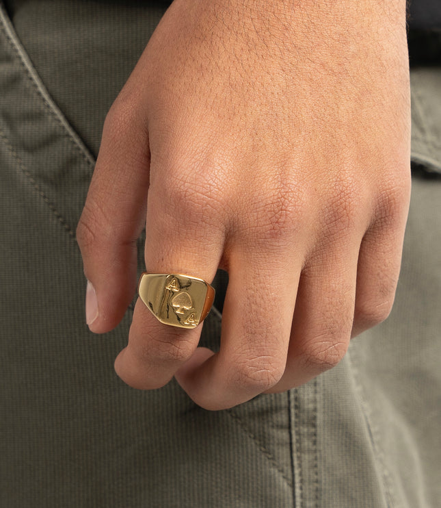 ACE OF SPADE RING | GOLD
