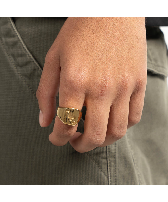 ACE OF SPADE RING | GOLD