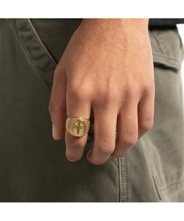 CROSS RING | GOLD