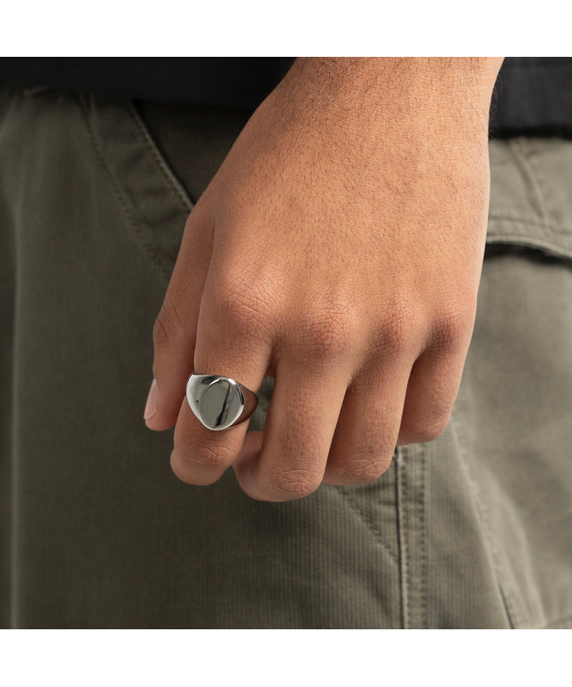OVAL SIGNET RING | SILVER