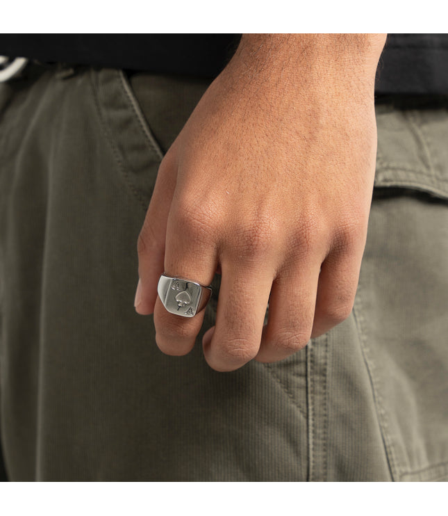 ACE OF SPADE RING | SILVER