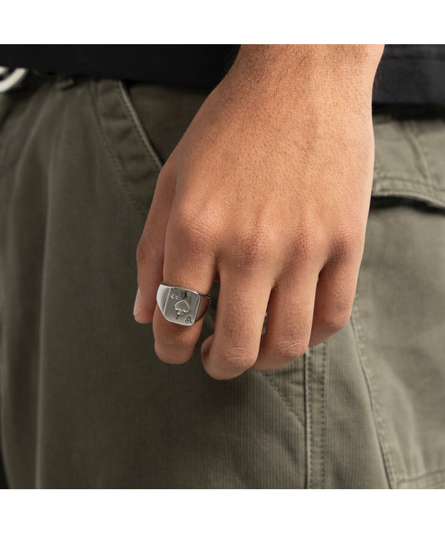 ACE OF SPADE RING | SILVER