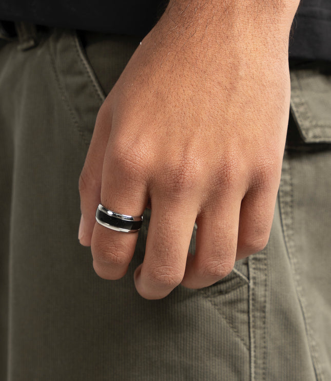 OBSIDIAN RING | SILVER
