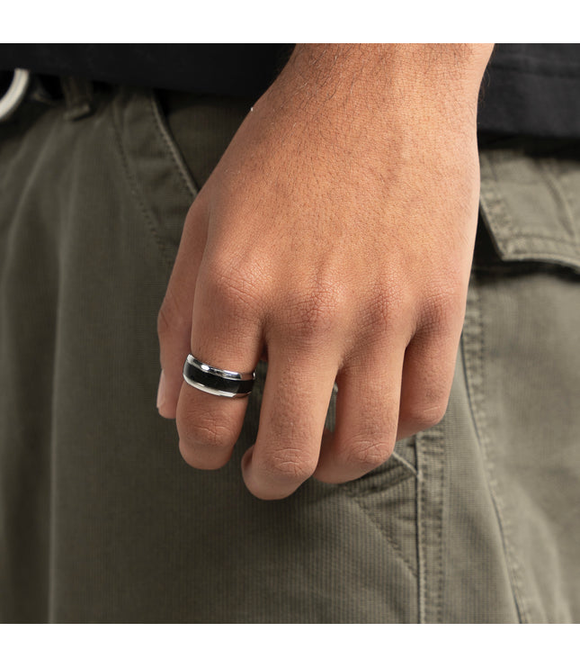 OBSIDIAN RING | SILVER